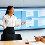 Home 14 수영강사 이직 준비 방법 - **Prompt:** A diverse group of young adults, led by a dynamic female professional in her late 20s, a...